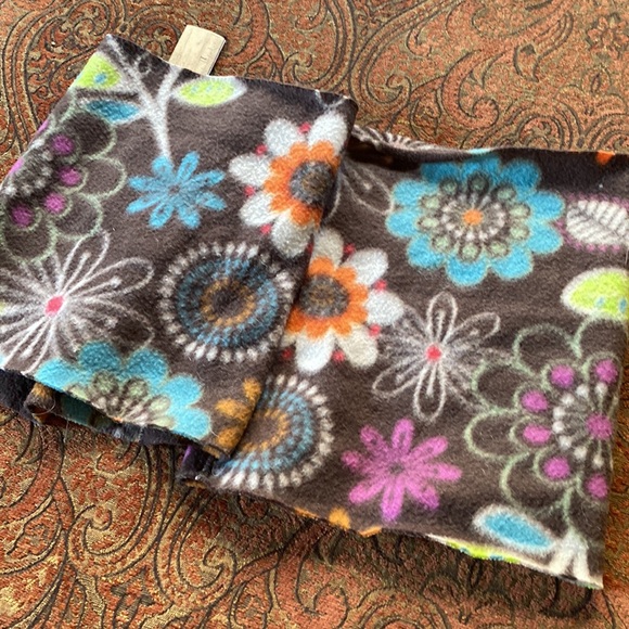 3 Neck gators warmer set hand sewn brown blue multi  floral fun soft NEW O/S - Picture 7 of 9